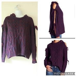 Project Naadam Thick Knit Tie Arm Sweater